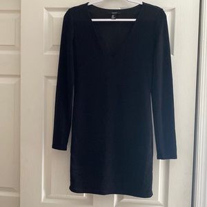 Glittery Long Sleeve Mini Dress